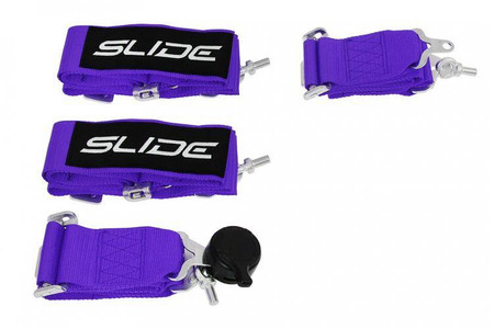 Racing seat belts SLIDE Quick 4p 3" purple 