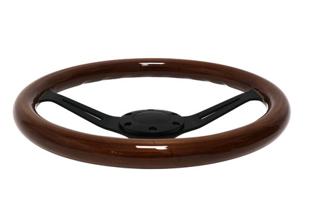 Steering wheel 350 mm – wood, Black