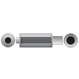 Round rear muffler TOK2 50/89/150 with silencer