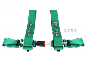 Racing harness 4-point 3" green – Takata Replica
