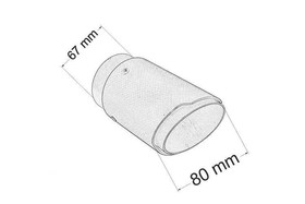 Exhaust tip 80 mm, inlet 67 mm – carbon