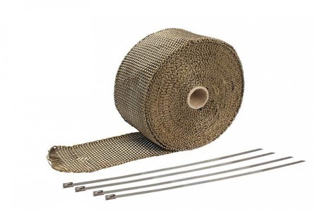 EPMAN Exhaust heat wrap 50mm 10m Titanium + Ties