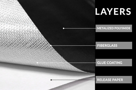 Thermal Mat Self-Adhesive 0.2mm 60cmx60cm Black