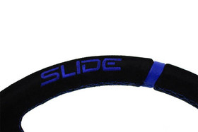 SLIDE steering wheel 350 mm suede blue - 90 mm offset 