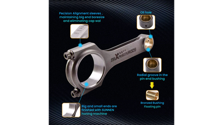 Forged Connecting Rods Volvo B230 152mm MaXpeedingRods