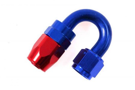 Reusable swivel hose end 180deg AN10