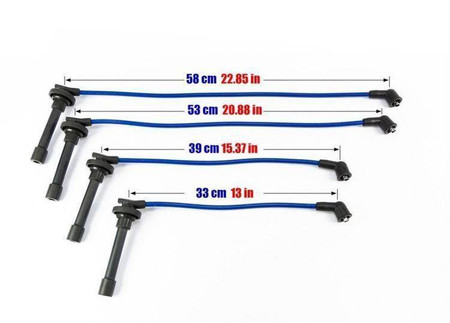 Przewody zapłonowe Honda Civic III-V Concerto 87-01 Niebieskie