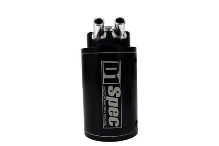 Oil Catch Tank 15mm Black + Filter D1Spec