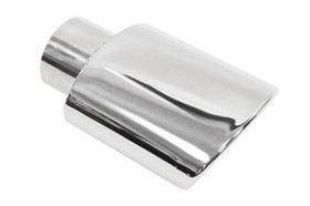 Końcówka tłumika 120×75 mm, wejście 63 mm – polerowana