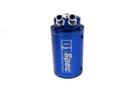 Oil Catch Tank 15mm Blue + Filter D1Spec