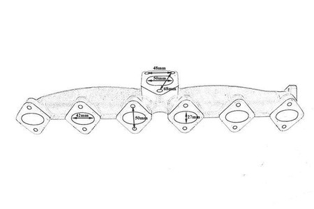 Exhaust manifold BMW E60 E61 E65 X5 3.0d 2.5d