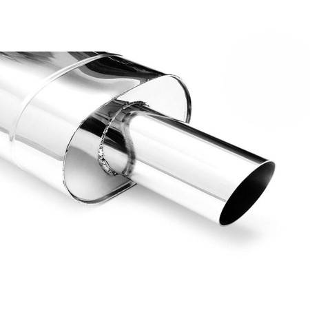 Universal elliptical muffler E209 90C 50 with embossing