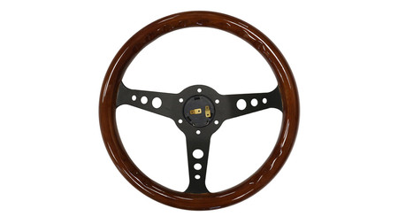 Steering wheel 350 mm – wood, Black