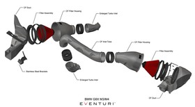 Intake system BMW G8X M3 / M4 Carbon strut compatible Gloss Eventuri  