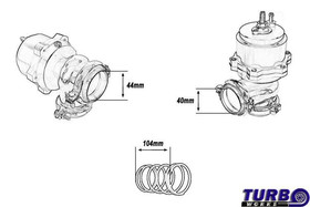 Wastegate zewnętrzny 44mm 1.0 Bar V-Band Czarny