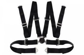 4-Point Racing Seat Belts 2" Black – with Quick Release Mechanism