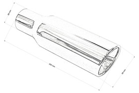 Końcówka tłumika 89 mm, wejście 63 mm – polerowana