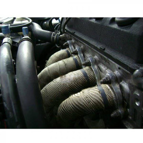 Heat Wrap 50mm 10m Titanium + Clamps