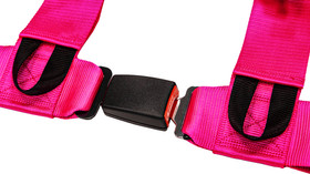 Racing seat belts SLIDE V2 pink 4p 3" E4