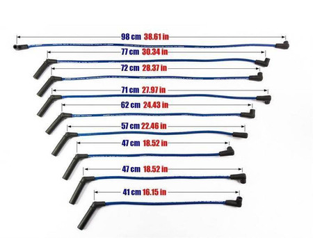 Przewody zapłonowe Jeep Grand Cherokee 5.2 5.9 V8 92-99 Niebieskie