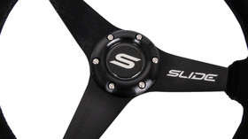 SLIDE steering wheel 350 mm suede black - 20 mm offset