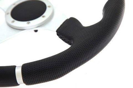 PRO sport steering wheel 350 mm black leather – 0 mm offset