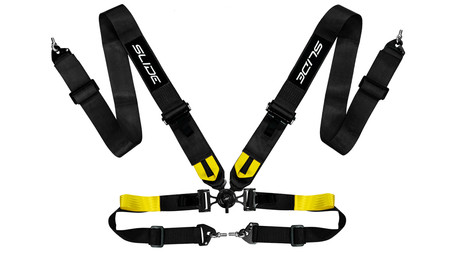 Pasy sportowe SLIDE V2 Quick carbon czarne 4p 3"