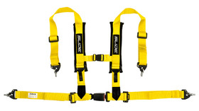 Racing seat belts SLIDE V2 yellow 4p 2" E4