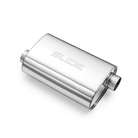 Center muffler 63.5mm/350mm SLIDE 304SS 