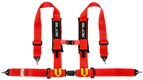 Racing seat belts SLIDE V2 red 4p 3" E4