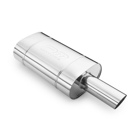 Universal elliptical muffler E207 76C 50 with embossing