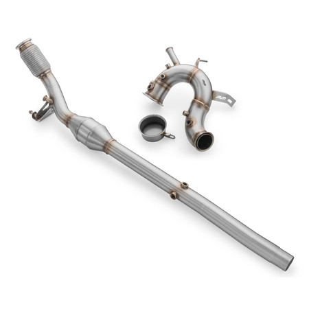 Downpipe + DPF OFF Volkswagen Golf VIII 2.0 TDI GTD DPF removal with OBD catalytic converter and middle section