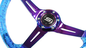 SLIDE steering wheel 350 mm acrylic blue NeoChrome - 70 mm offset 
