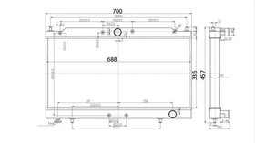Sportowa chłodnica wody Mitsubishi Eclipse GT 2000-2005