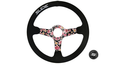 SLIDE steering wheel 350 mm suede hydrographic - sport, 90 mm offset