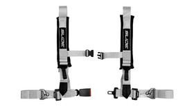 Racing seat belts SLIDE V2 silver 4p 2" E4