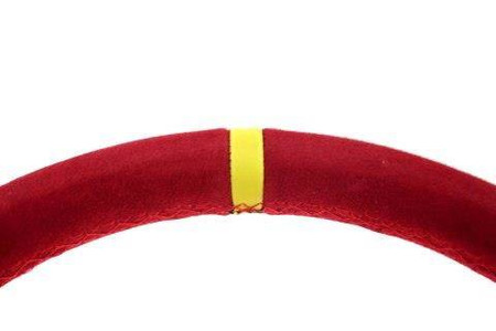 PRO sport steering wheel 350 mm red suede – 80 mm offset