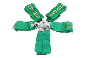 Racing harness 6-point 3" green – Takata Replica