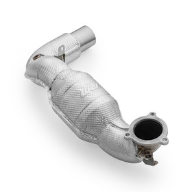 Downpipe Mercedes AMG A35 GPF W177 4MATIC DPF OFF with OBD catalytic converter and heat shield