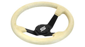 SLIDE steering wheel 350 mm suede yellow - sport, 90 mm offset 