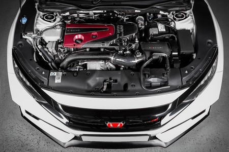 Osłona silnika Honda FK8 FK2 czarno-czerwona Eventuri