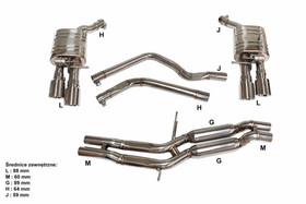 Audi S6/S7 C7 4.0T 13+ Active Cat-Back Exhaust System