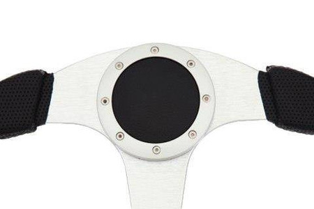 Kierownica sportowa PRO 350 mm czarna skórzana – offset 0 mm