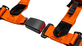 Racing seat belts SLIDE V2 orange 4p 2" E4