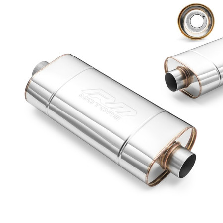 Sport Performance Exhaust Muffler EM001 Elliptical – Without Embossing, Universal, Stainless Steel T304