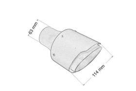 Exhaust tip 114 mm, inlet 63 mm – carbon