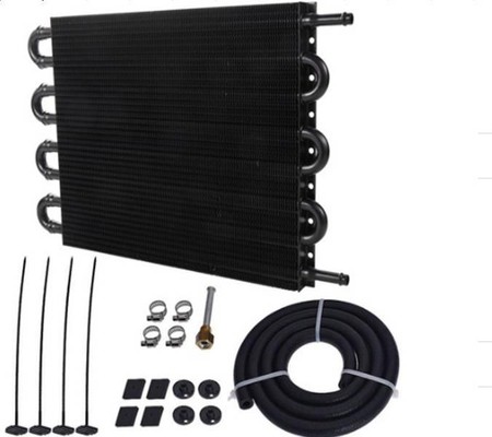 Power steeringtransmision cooler TurboWorks 8 - rows Black