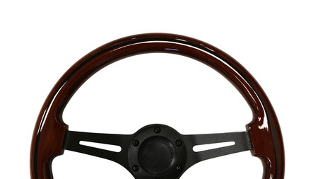 Steering wheel 350 mm – wood, Black