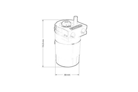 Oil Catch Tank PRO 10,15mm Red