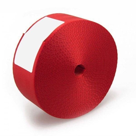 Seat belt webbing 10 m – red